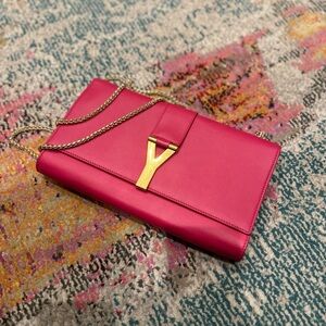 Authentic Yves Saint Laurent large Y-Clutch